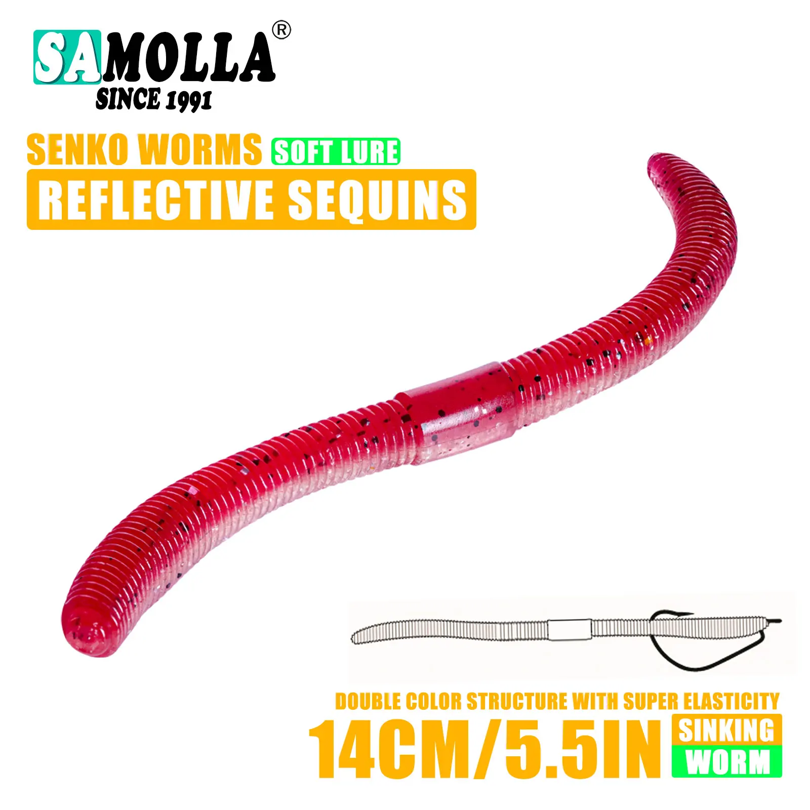 10 cm/14 cm 10/15 teile/beutel Weichen Köder Senko Wurm Wacky Stick Wurm Köder Leurre Souple wobbler Für Alle Fische Pesca Bass Angeln Locken