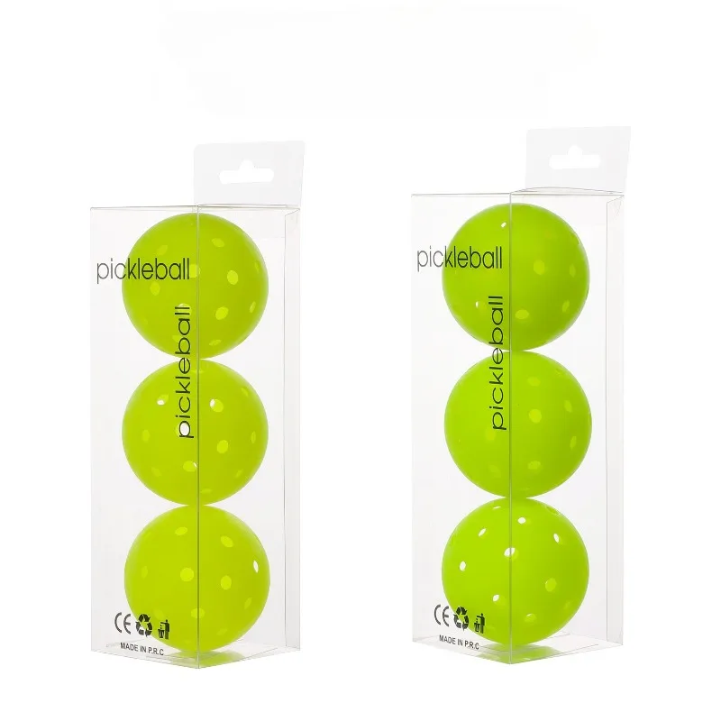 

3pcs Outdoor Pickleball Balls 74mm 40 Holes Colorful Durable Pickle Ball for Sport Court Pickleballs Training Pickleball Tennis
