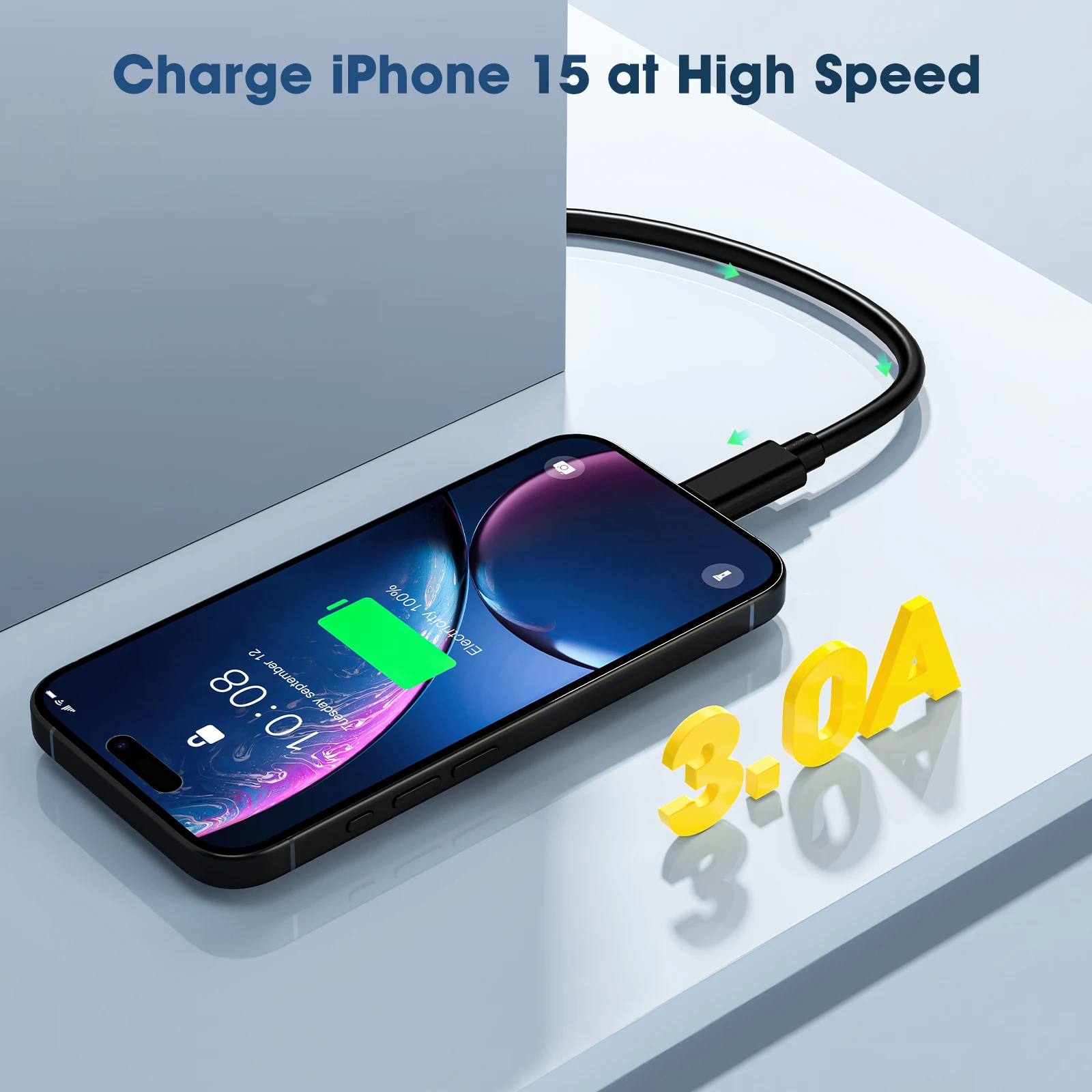 كابل بيانات USB3.2 إلى النوع C، نقل بسرعة 10 جيجابت في الثانية مناسب للقرص الصلب والهواتف المحمولة وبنك الطاقة والكمبيوتر 3A للشحن السريع