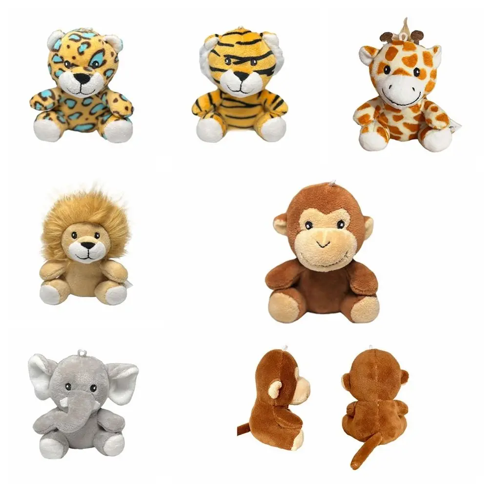 Forest Animals Forest Animals Stuffed Doll Pendant Monkey Lion Forest Animals Plush Keyring Plush Cartoon Plush Doll Keychain