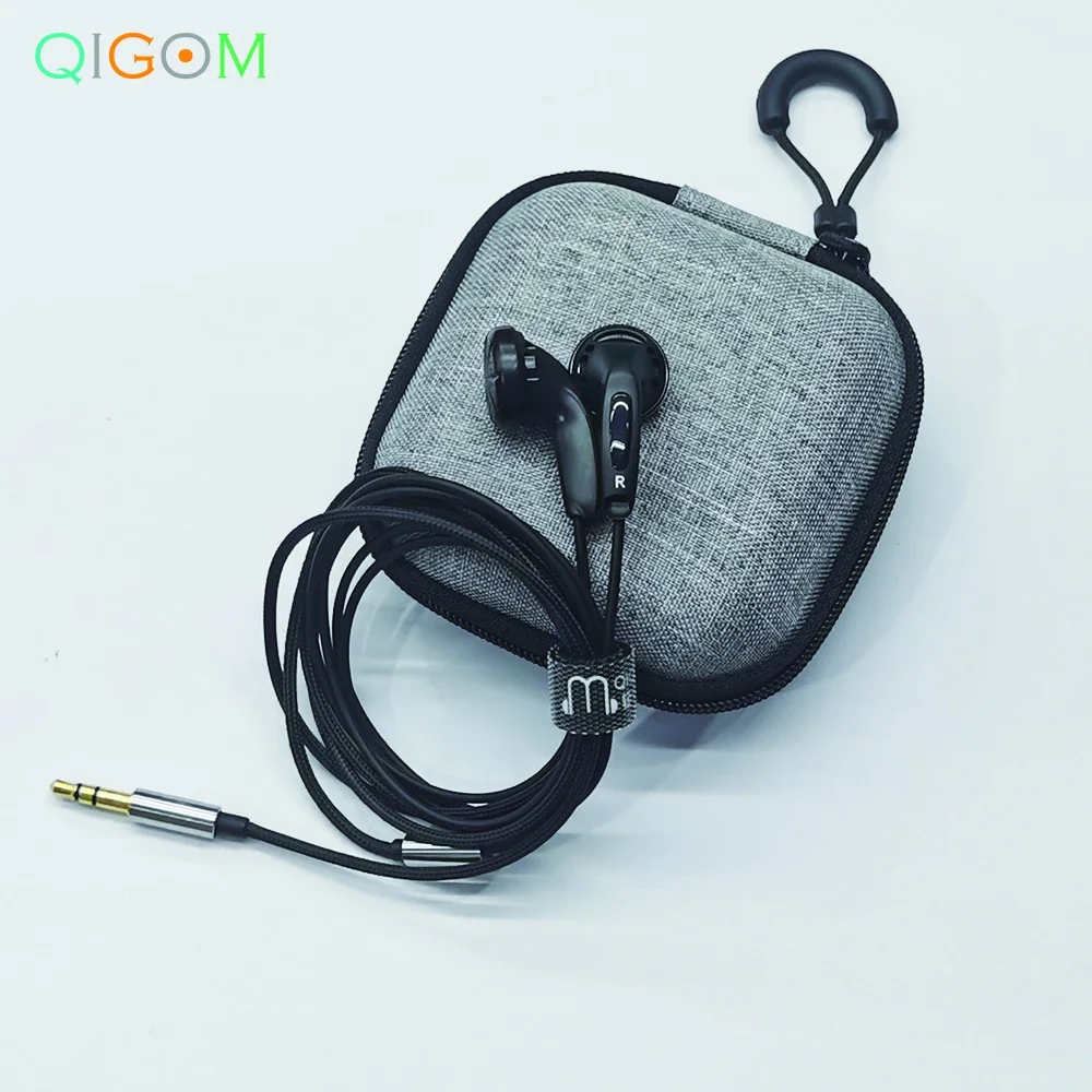 QIGOM S300 300OHMS CZARNY KABEL HIFI DIY SŁUCHAWKI oporowe z płaską główką 15,4 mm jednostka