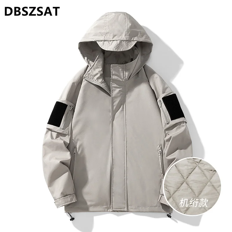 

2023 New Arrival Rib Sleeve Embroidery Brand Clothing Bomber Jacket Men Baseball Cotton Men's Loose Casual Bread Fashion Coat