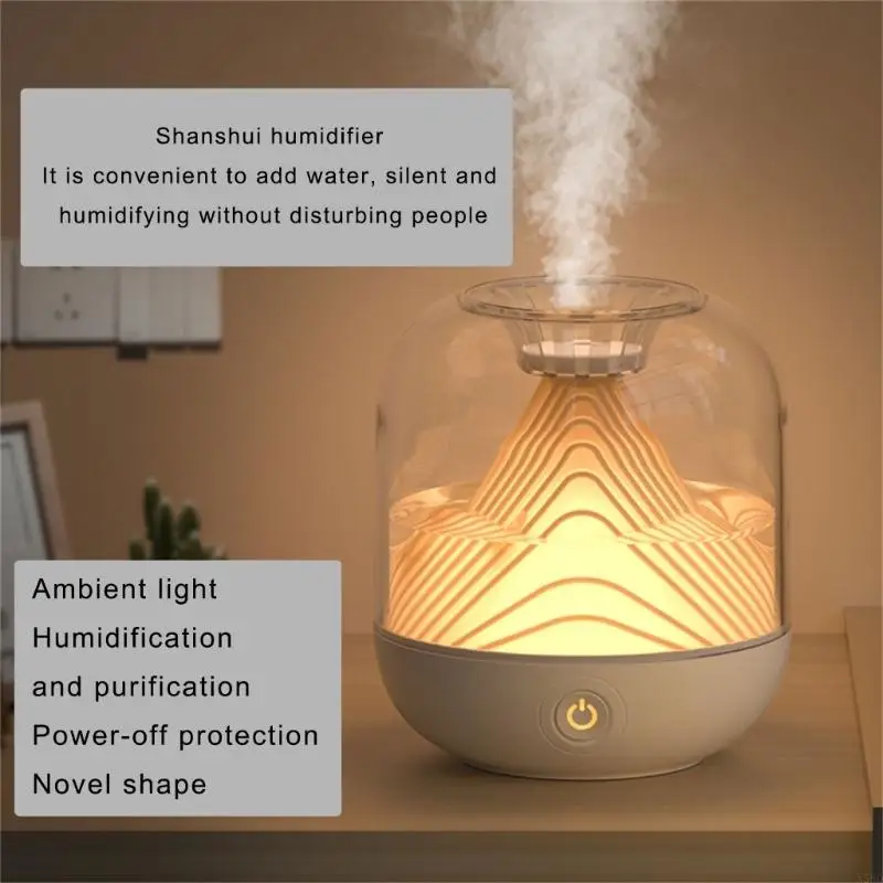 

2 Speed Adjustment Humidifier with Night Light Quiet Aromas Diffuser for Bedroom N58D