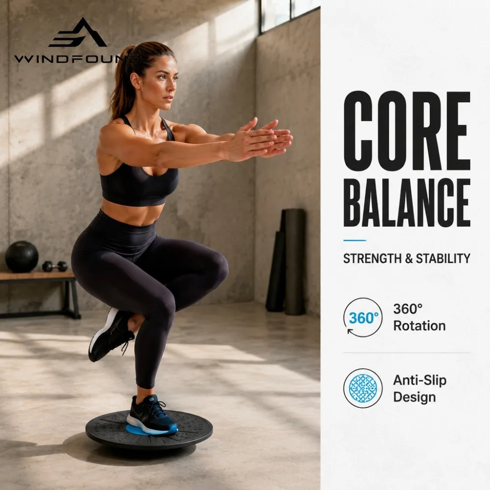 Thickened Non-Slip Yoga Fitness Balance Board Core Training Balance Disc – Core Training Equipment