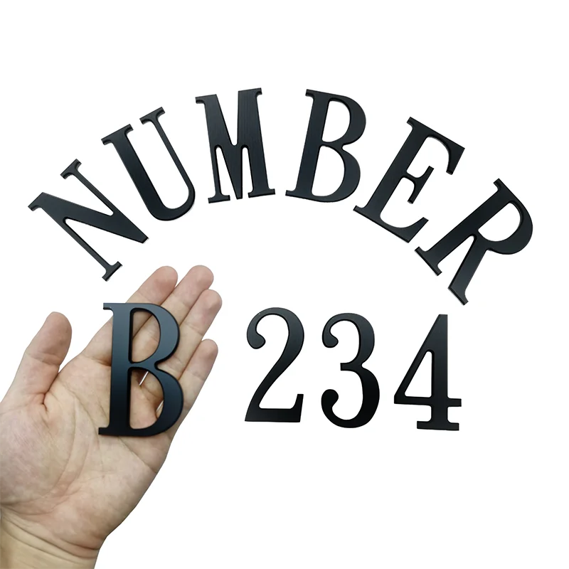 House Number Outdoor Letters Digital Outdoor Numbers for Residence Signs Door Alphabet Home Address Name Plate Hotel Residential