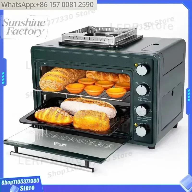 2-in-1 Multifunctional Waterproof Large Capacity Portable Stove Outdoor Camping Oven BBQ Grill for Picnic Backpacking