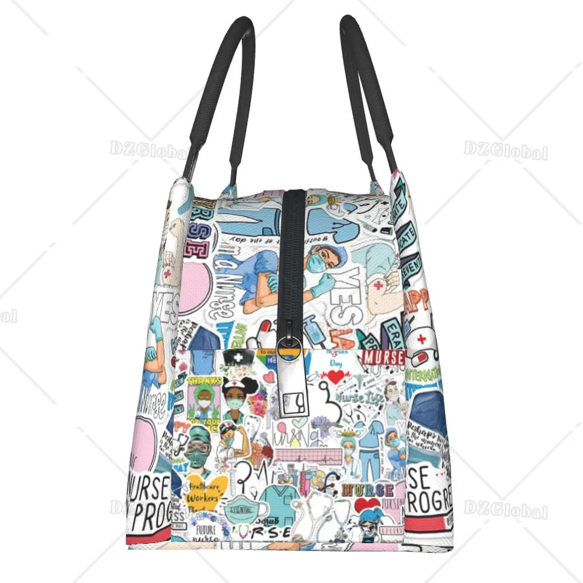Doctors Nurse Print Thermal Lunch Bag Women Portable Insulated Cooler Bag Picnic Office Reusable Packed Lunch Box Bags