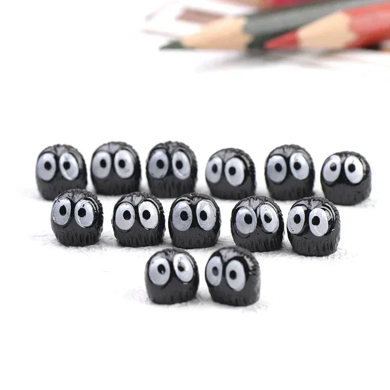 Black Briquettes Elfs Mini Dust Ball Figure Anime Totoro Miniature Figurines Fairy Garden Ornaments Home Accessories