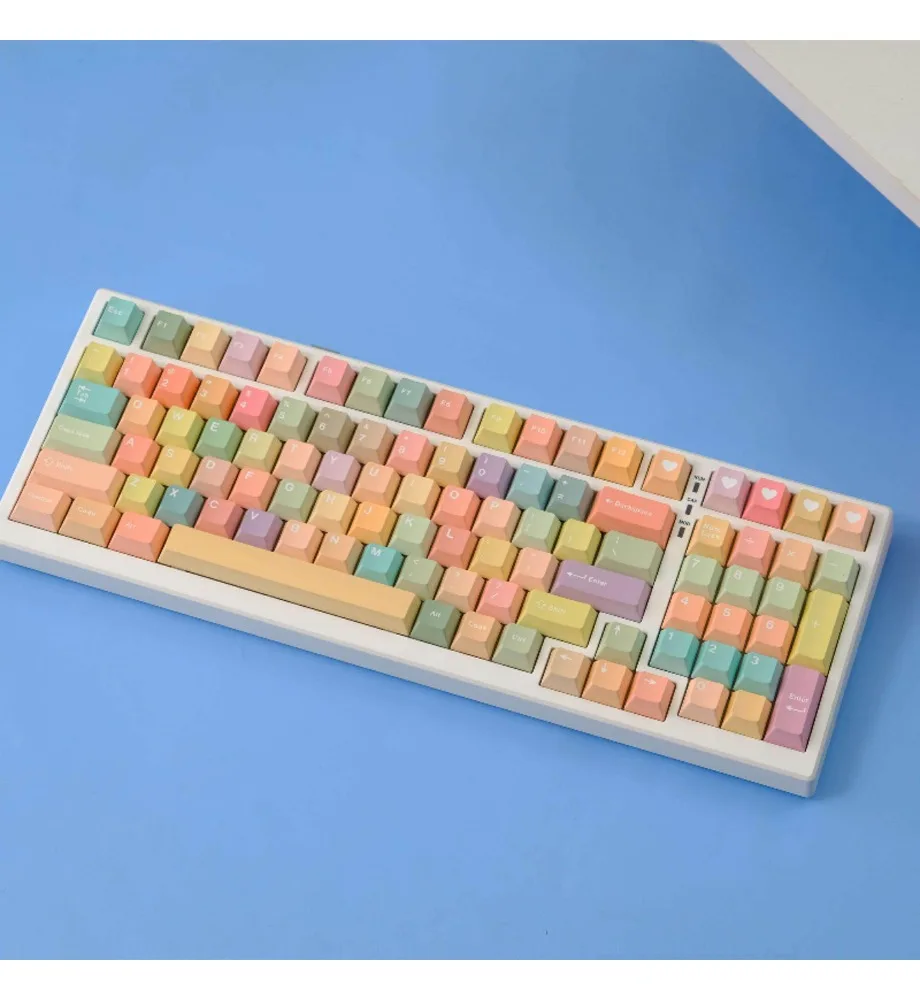 Keycap personality sublimation process suitable for a variety of mechanical keyboards candy keycap 151 key PBT material