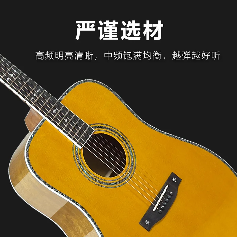 Spruce golden nanmu, full single folk guitar, grade playing acoustic guitar