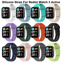 Silicone Sport Strap For Xiaomi Redmi Watch 3 Active/Lite/Youth Replacement Watchband For Redmi Watch 3 Bracelet Wrist Band