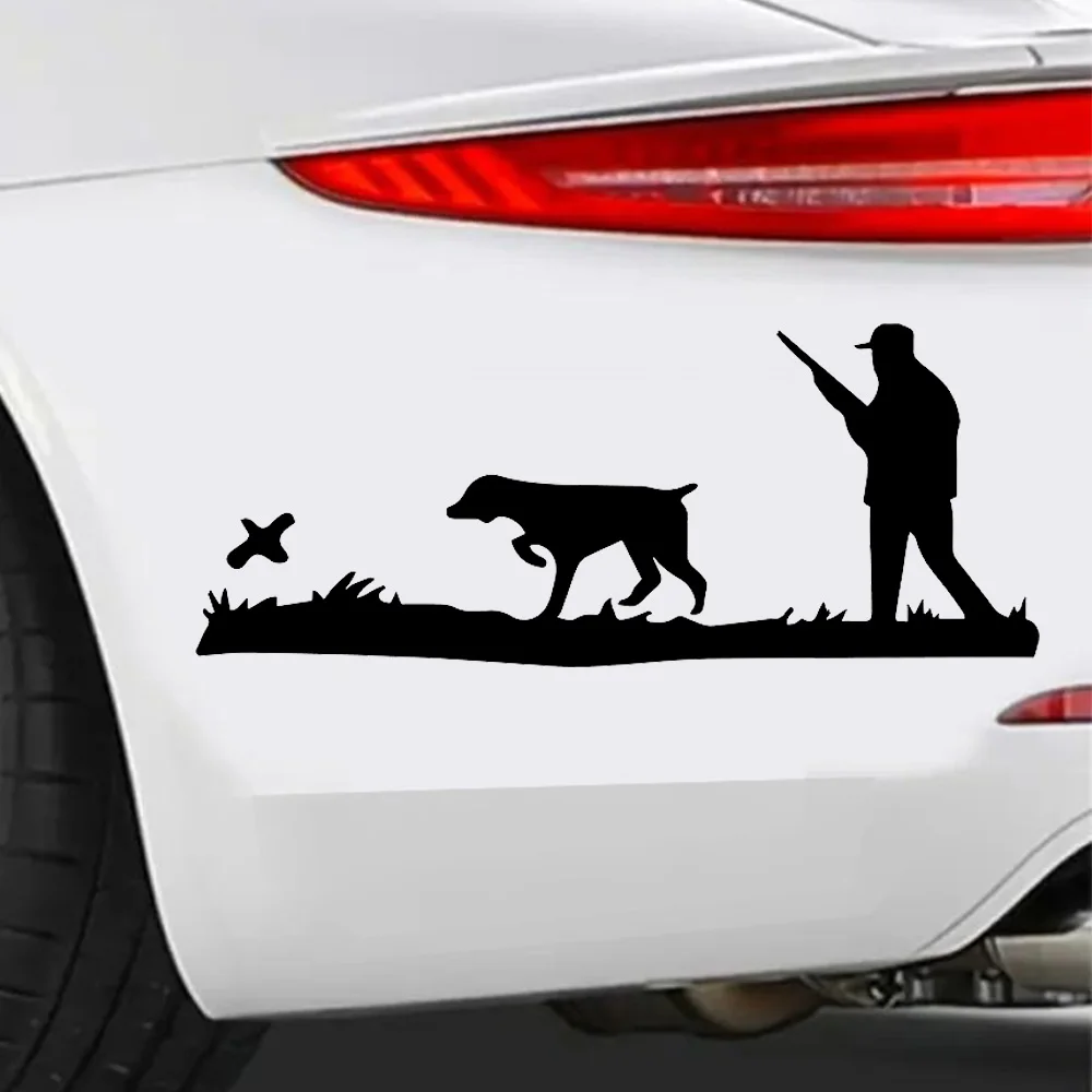 20 × 8 سم، ملصقات سيارات مزخرفة للصيادين والكلاب، ملصق لاصق للشاحنات والدراجات النارية، - للاستخدام الداخلي والخارجي