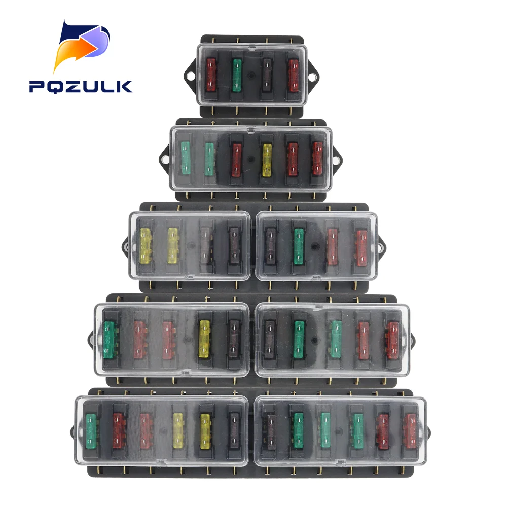 Samochodowy uchwyt bezpiecznika 4/6/8/10/12 Way Circuit Standard ATO Blade Fuse Box Block Holder 12V/24Ve For 22mm Handlebar Motorcycles E-Bikes
