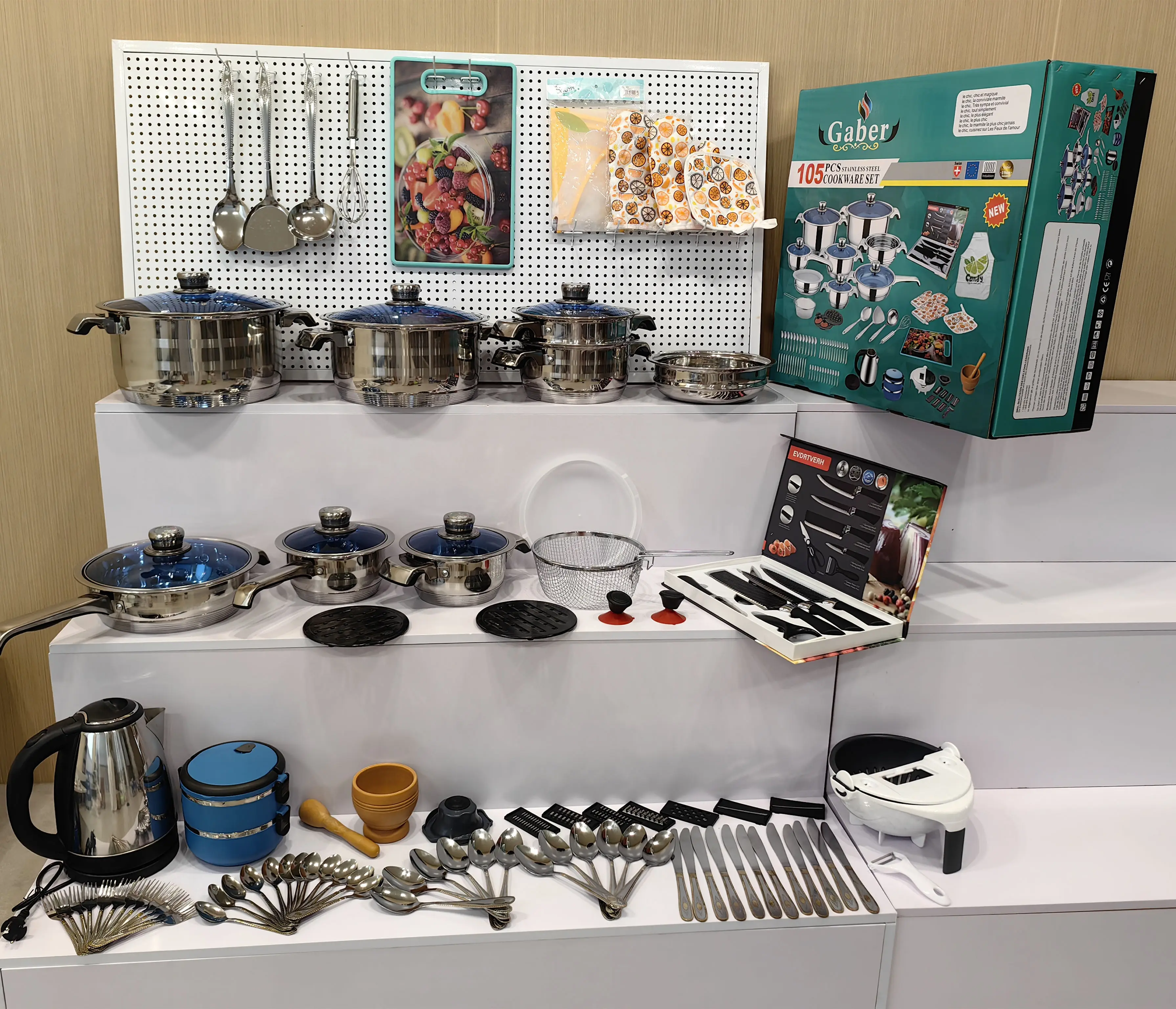 Gran oferta De cacerola De acero inoxidable Casuelas De Acero, juego De utensilios De Cocina inoxidable, ollas antiadherentes, juego De utensilios De Cocina, ollas De Cocina