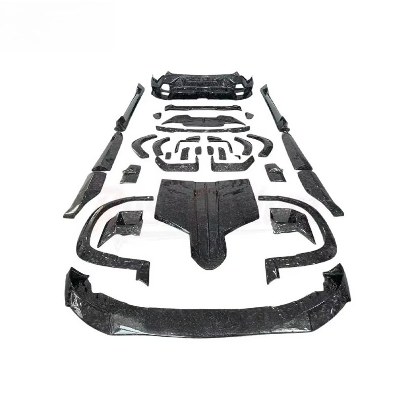 Style Carbon Fiber Wide Body Kit fo Front Lip Fender Flares Side Skirts Rear Diffuser  Sport Exterior Upgrade