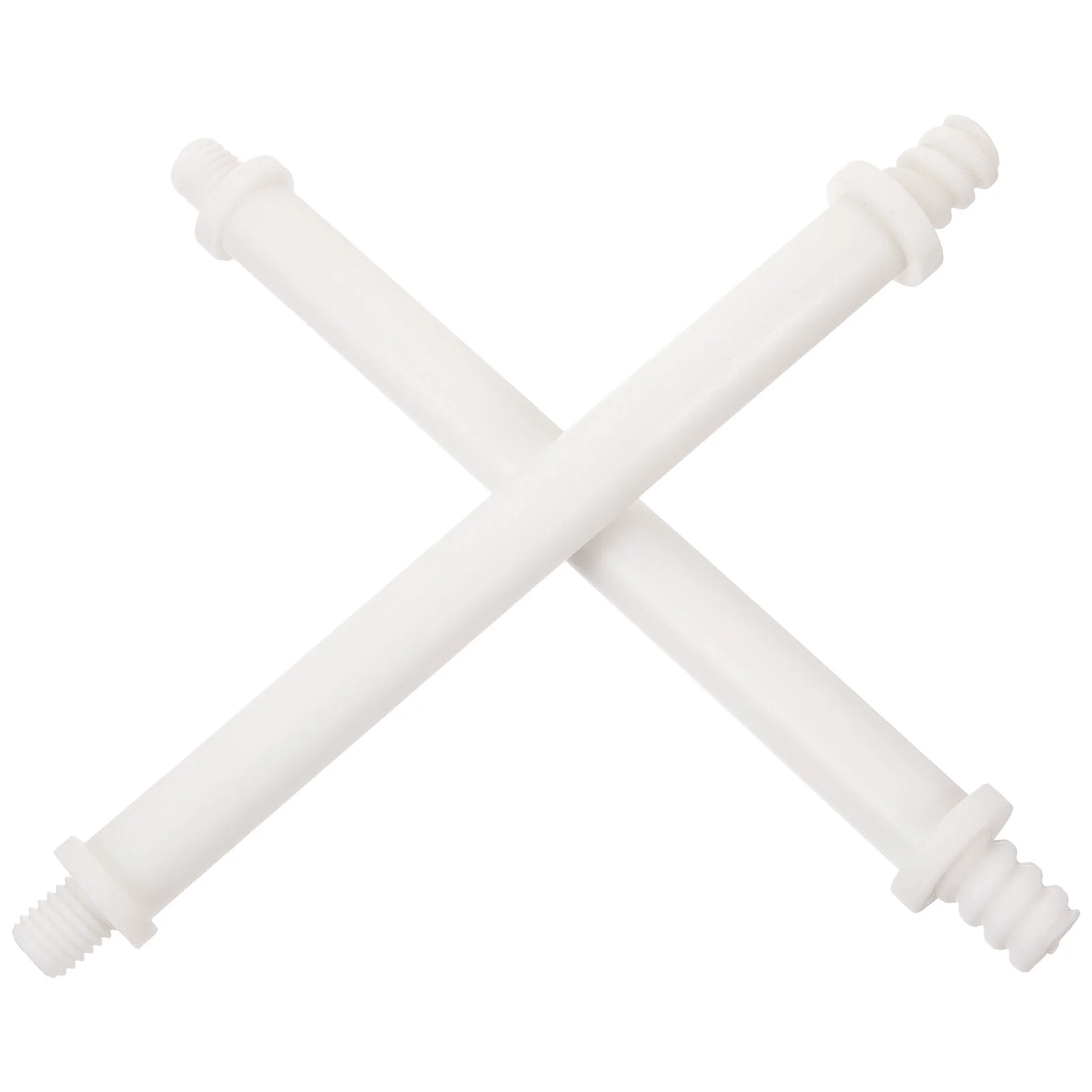 2 Pcs Toilet Brush Plastic Rod Handle Grip Long Bowl Replacement for Brushes Head Exposed Component Attachment