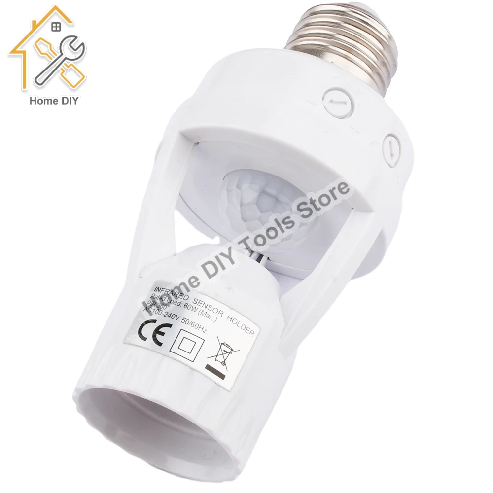 AC100-240V PIR Motion Sensor E27 Socket Converter Ampoule LED E27 Lamp Base Intelligent Switch Light Bulb Lamp holder