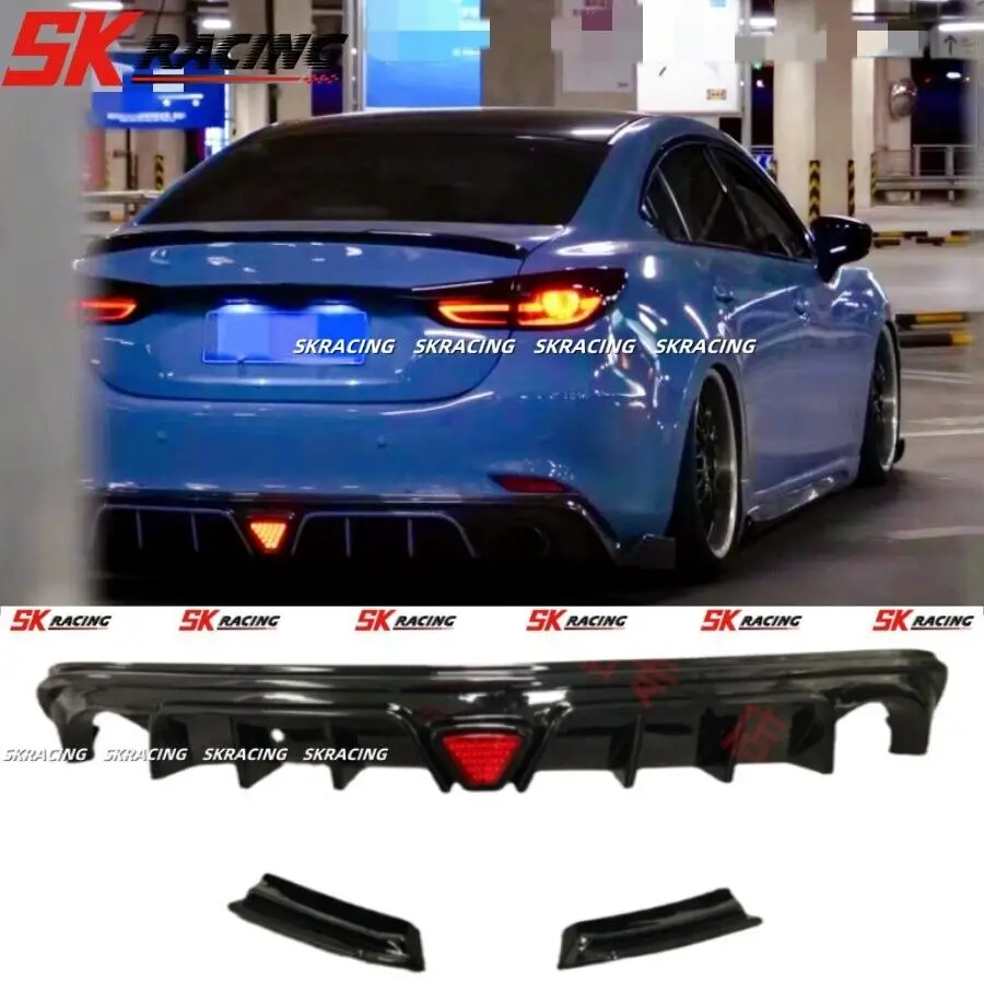 

Glossy Black Rear Bumper Lip Diffuser Bodykit For 2014-2019 Mazda 6 Atenza Sedan
