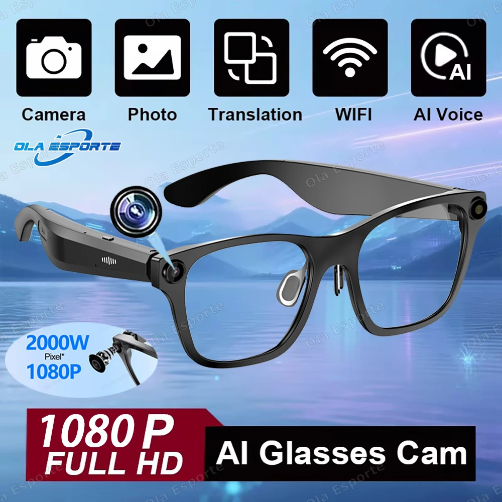 

2025 Smart AI Camera Glasses Take Photos With Camera AI Translation Object Recognition Bluetooth Calls Music glasses Men Women