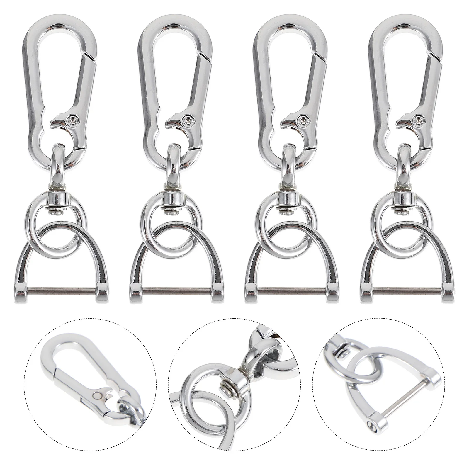 

Zinc Alloy Chain Holder Rings naments Carabiner Man Keychain Waist Hung Car Key Easy Storage Anti Lost Practical Door Keys