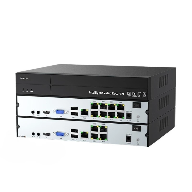 High Definition Surveillance Video Recorder Switch Integrated Nvr Network Hard Disk Host POE Camera 4/36 Channel 8 Disk Position