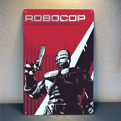 1p,Robocop Movie Metal Poster Tin Sign - 20x30cm Plate