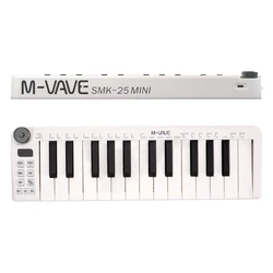 M-vave SMK-25 mini MIDI keyboard 25 velocity sensitive keys Support wireless/USB connection portable sequencer