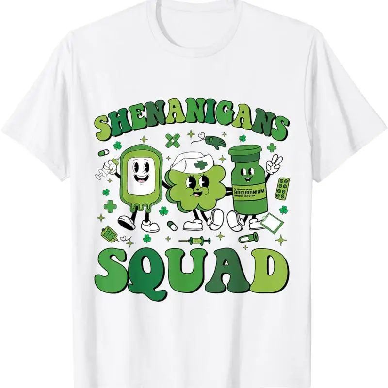 

St Patricks Day Shenanigans Squad Saint Pattys Nurse Women T Shirt