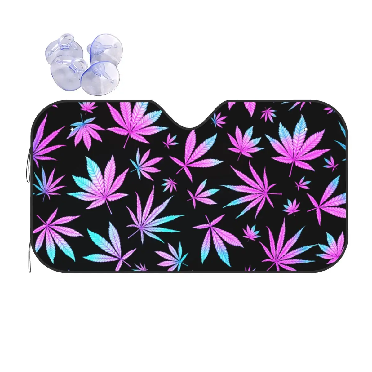 Cannabis Leaves Sunshade Windscreen Marijuana Weed Leaf Car Front Windshield Car Window Windscreen Cover Sun Shade Protect