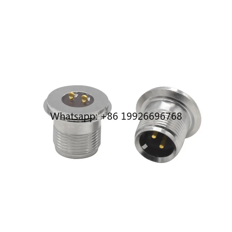 Acceleration Vibration Sealing Glass Sintering 2-Pin Male Socket Sensor Cable Connector MIL-C-5015 Hermetic Circular Connectors