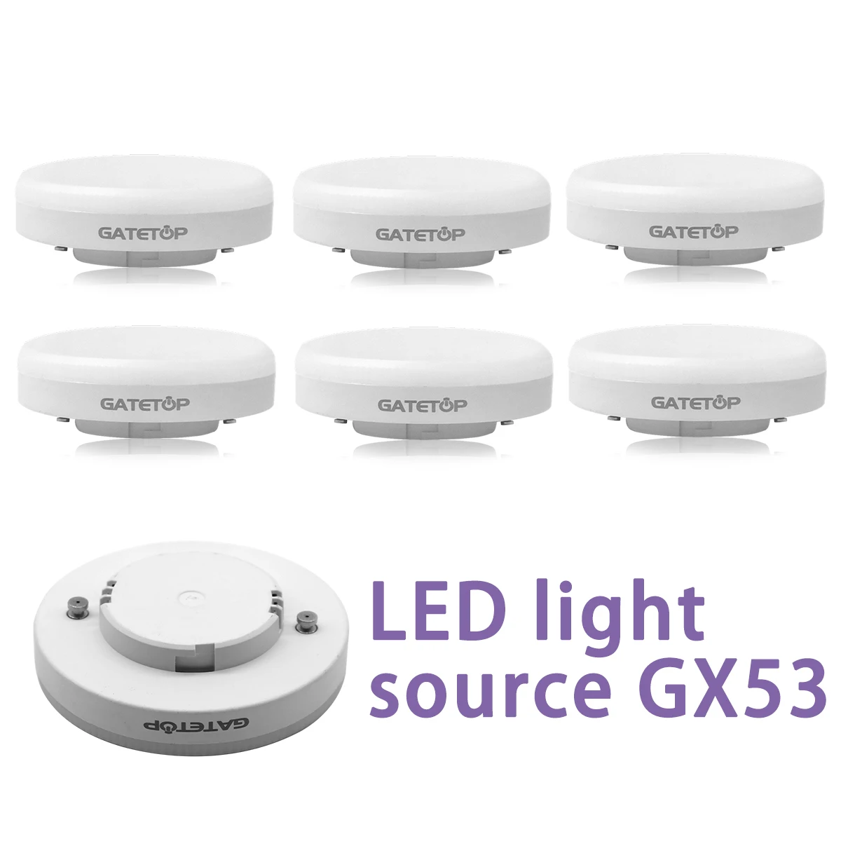 1-10 حزمة GX53 LED لمبة 5W 15W عاكس، 60W يعادل، القرص متجمد عفريت، RA80 الأبيض الدافئ 2700K، التحديثية تركيبات GX53
