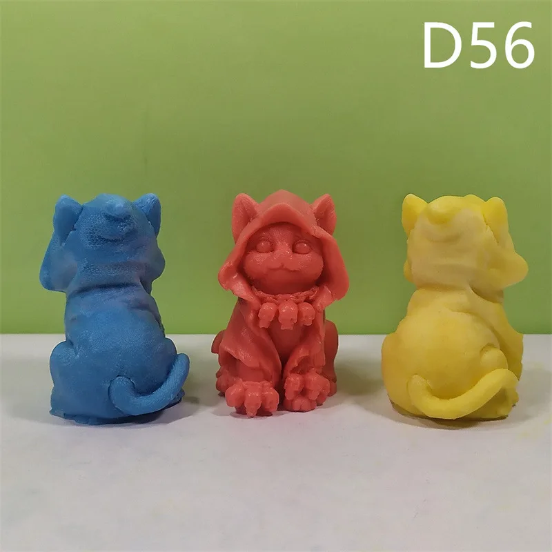 D56 Halloween Bell Cat Candle Silicone Mold Gypsum form Carving Art Aromatherapy Plaster Home Decoration Mold Gift Handmade