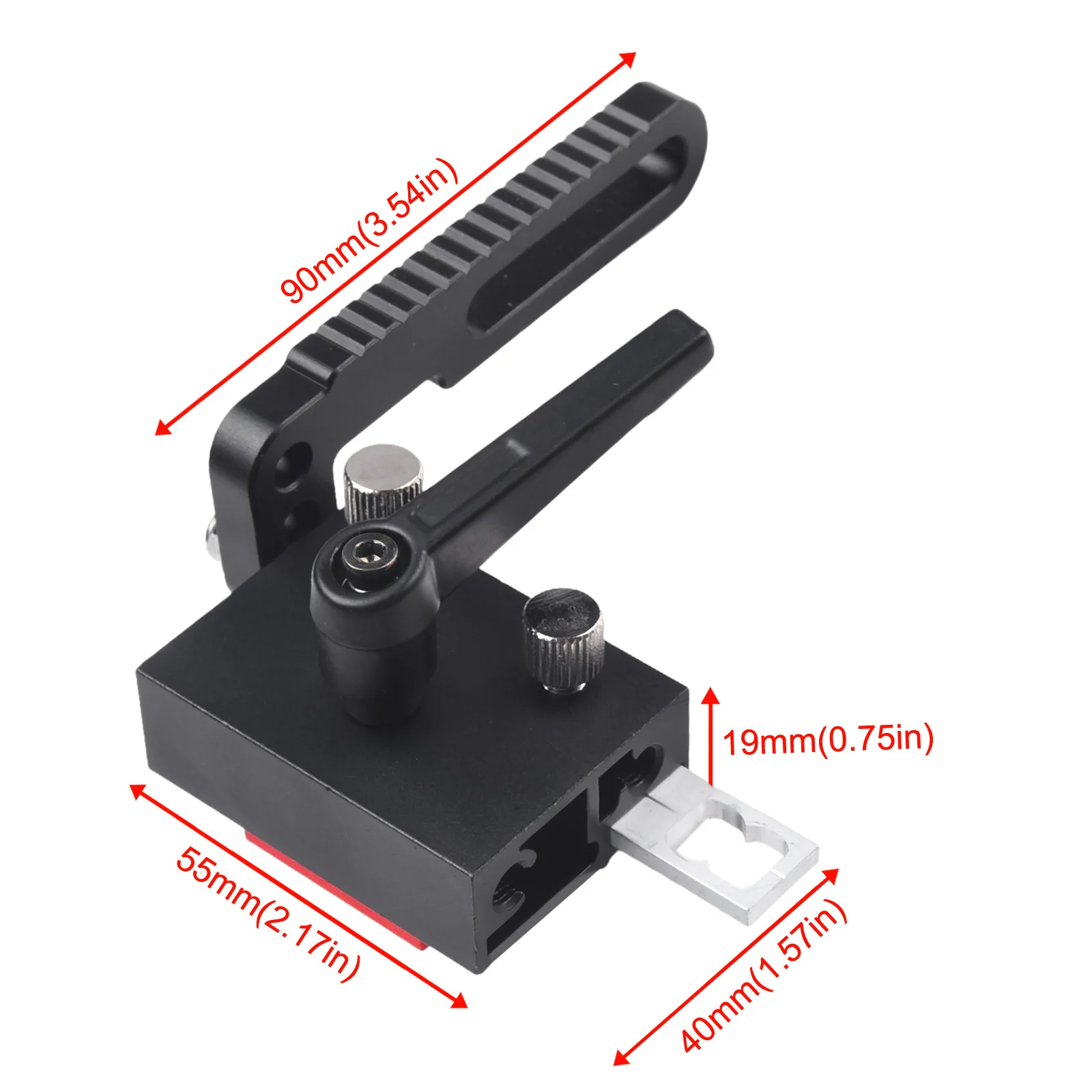 Robust Aluminium Alloy Miter Track Stop Adjustable Length Limit Tool for Use with CNC Machines and Router Tables