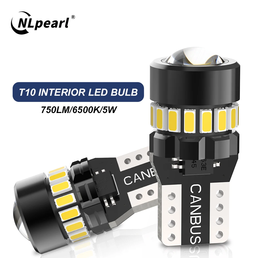 NLpearl 2PCS T10 W5W LED Canbus 168 194 Żarówka Auto Car Interior Map Dome Lights Parking Light Auto Signal Lamp License Plate Lamp