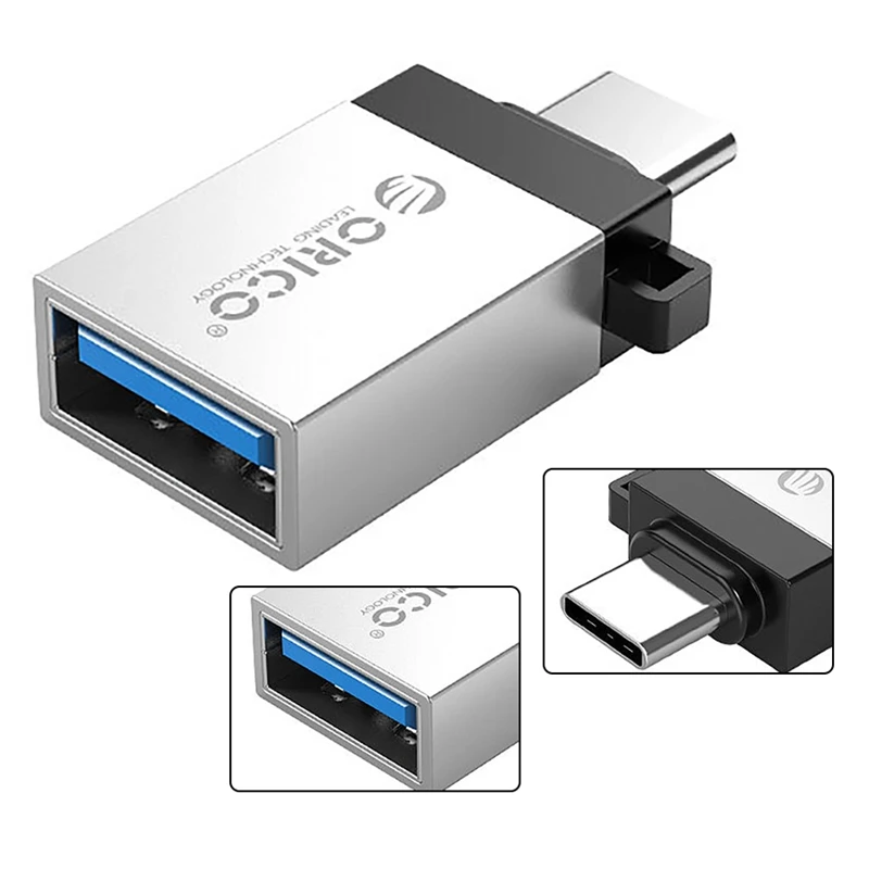 ORICO Adapter Type-C To USB3.0 5Gbps Fast Transmission Mobile Phone Adapter Charging Transmission Two-In-One Adapter