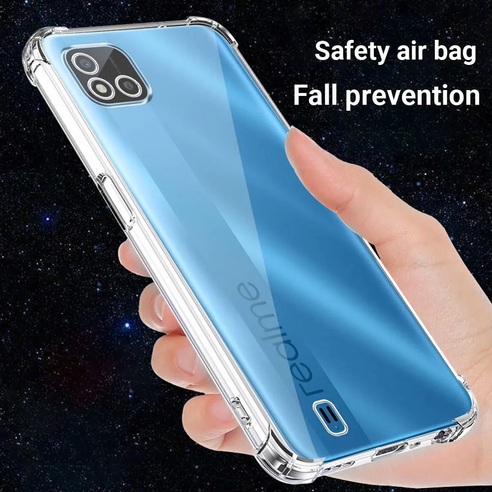 Shockproof Clear Case For Realme C11 C20 C21Y C25Y Soft Silicone Phone Case For Realme C11 2021 Back Cover RealmeC21Y C25Y Funda image 3
