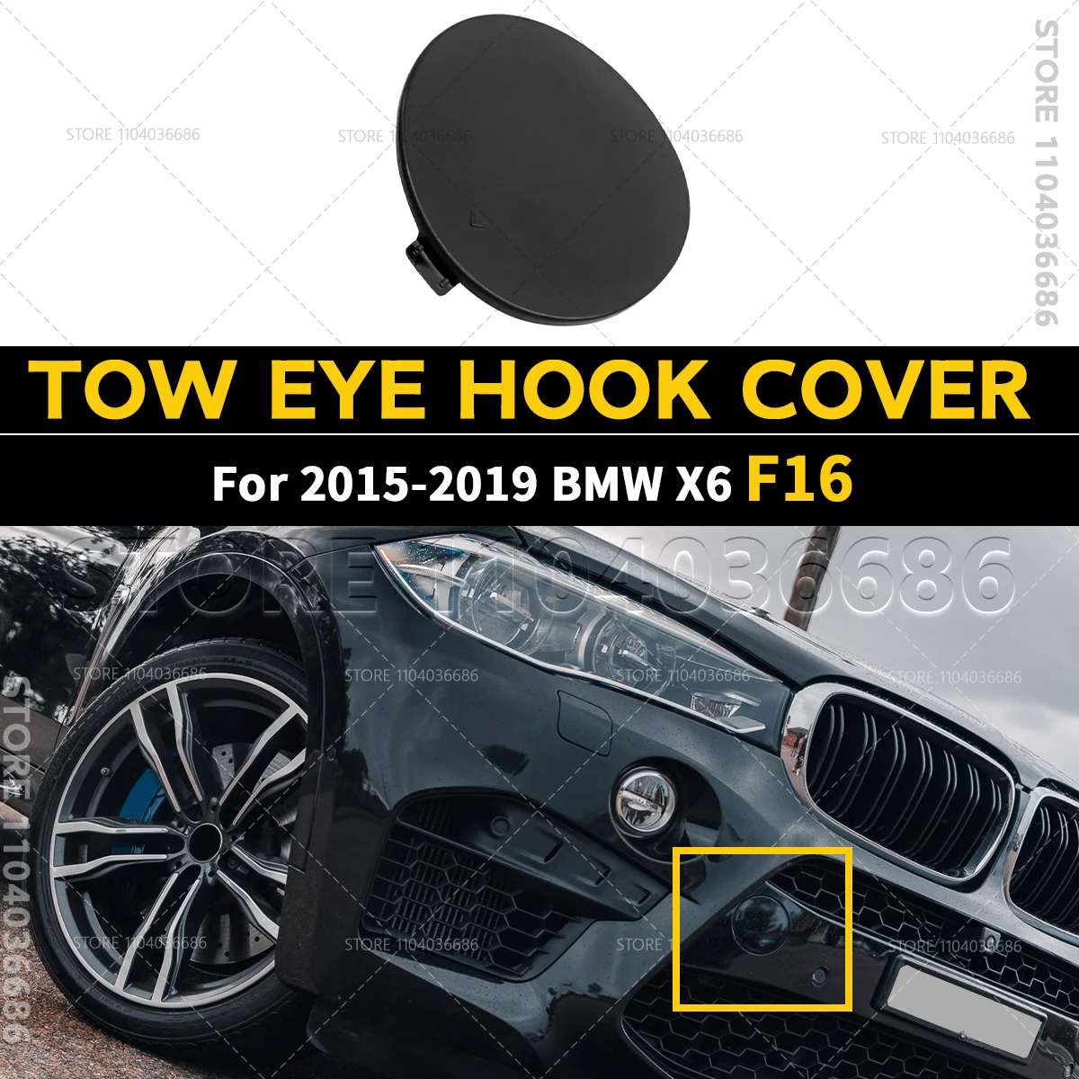 

Для 2015 2016 2017 2018 2019 BMW X6 35i 35ix 50ix (F16) передний задний бампер, фаркоп, крышка 51118065933