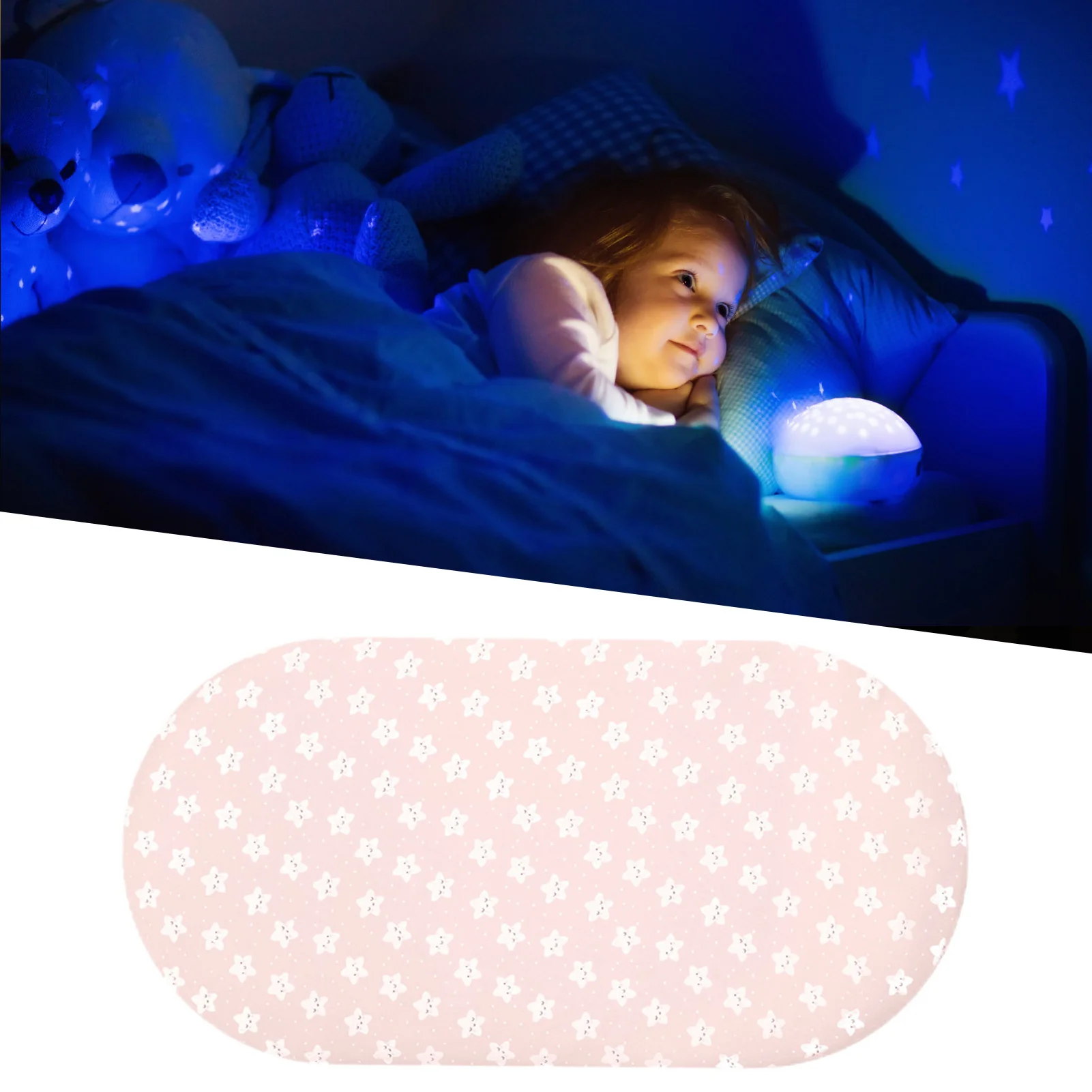 

Universal Bassinet Mattress Sheets Breathable Elastic Design Effortless Installation Sheets Suitable for Boys and Girls Use