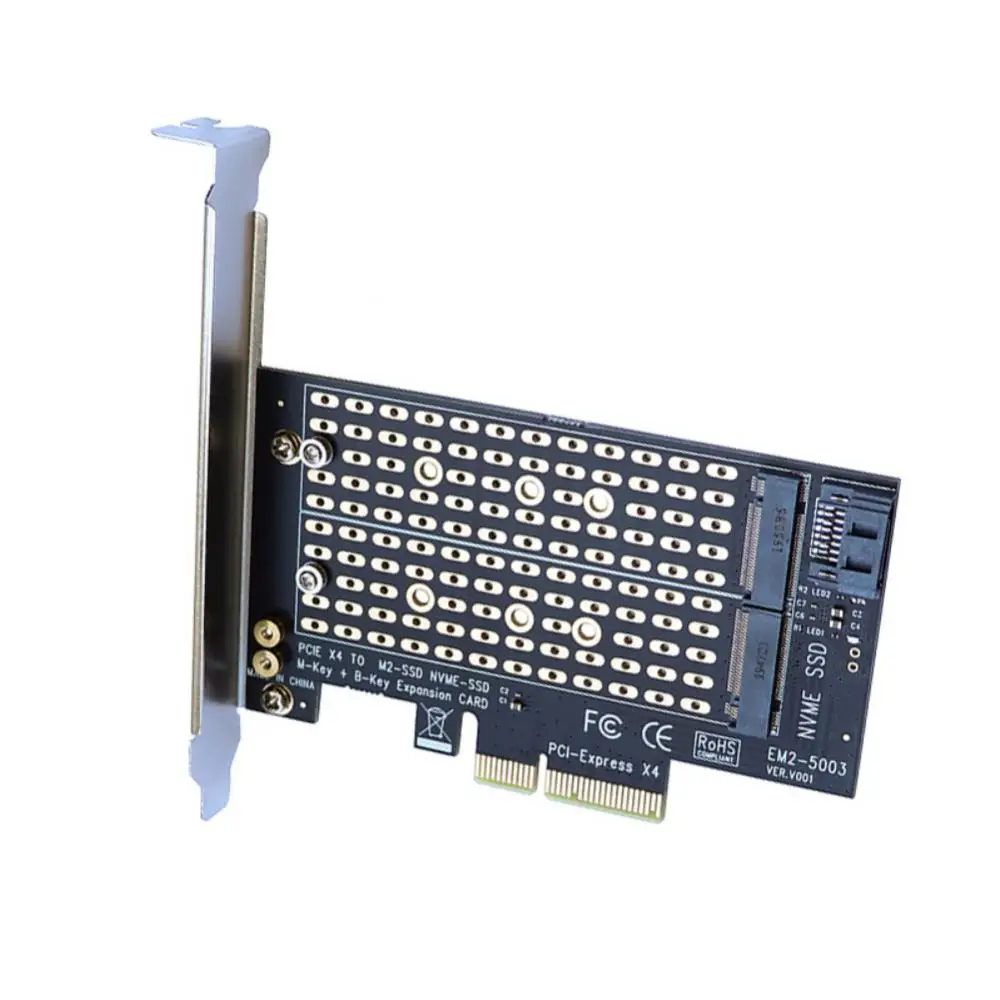 Adapter Board Single/Dual M.2 NVME NGFF To Pcie 4x M2 SSD adapter B/M Key Support PCI Express 3.0 2230-2280 Hard Drives