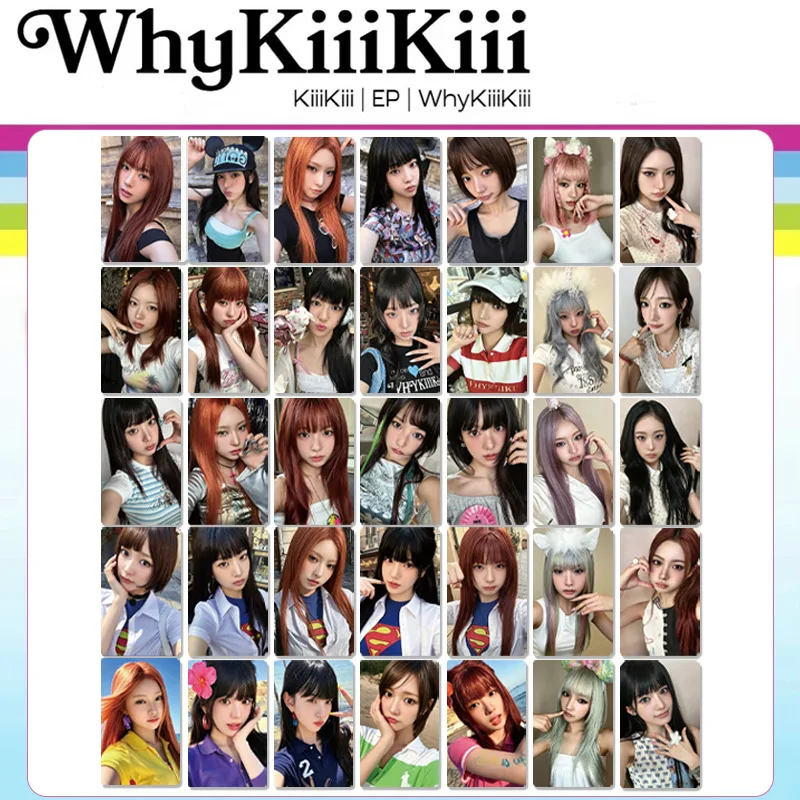 5Pcs/Set Idol Girl KIIIKIII New Mini 3 Album WhyKiiiKiii Lomo Cards And Postcards Leesol Sui Jiyu Haum Kya Fans Gifts Collection