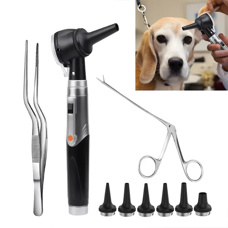 Medical Vet Animal Ear Endoscope Earwax Remover Pliers Alligator Crocodile Veterinary Forceps Otoscope Cleaner Clip Tweezer C3