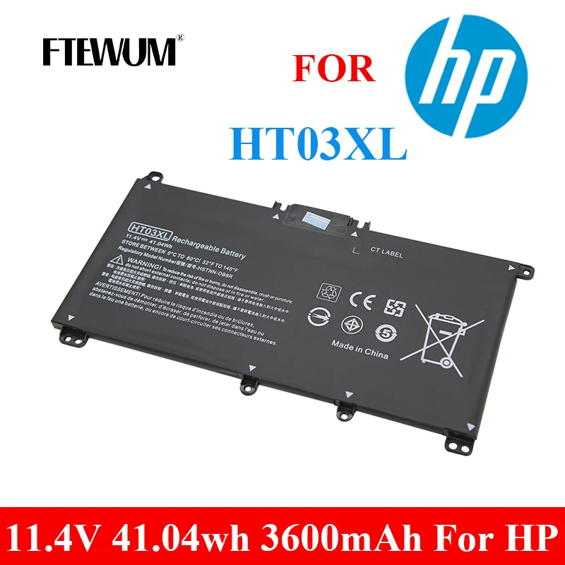 11.4V 3600mAh 41.04mAh Laptop Battery HT03XL For HP Pavilion 14-CE0001LA 14-CE0014TU HSTNN-LB8L HSTNN-LB8M L11421-421 Long Life