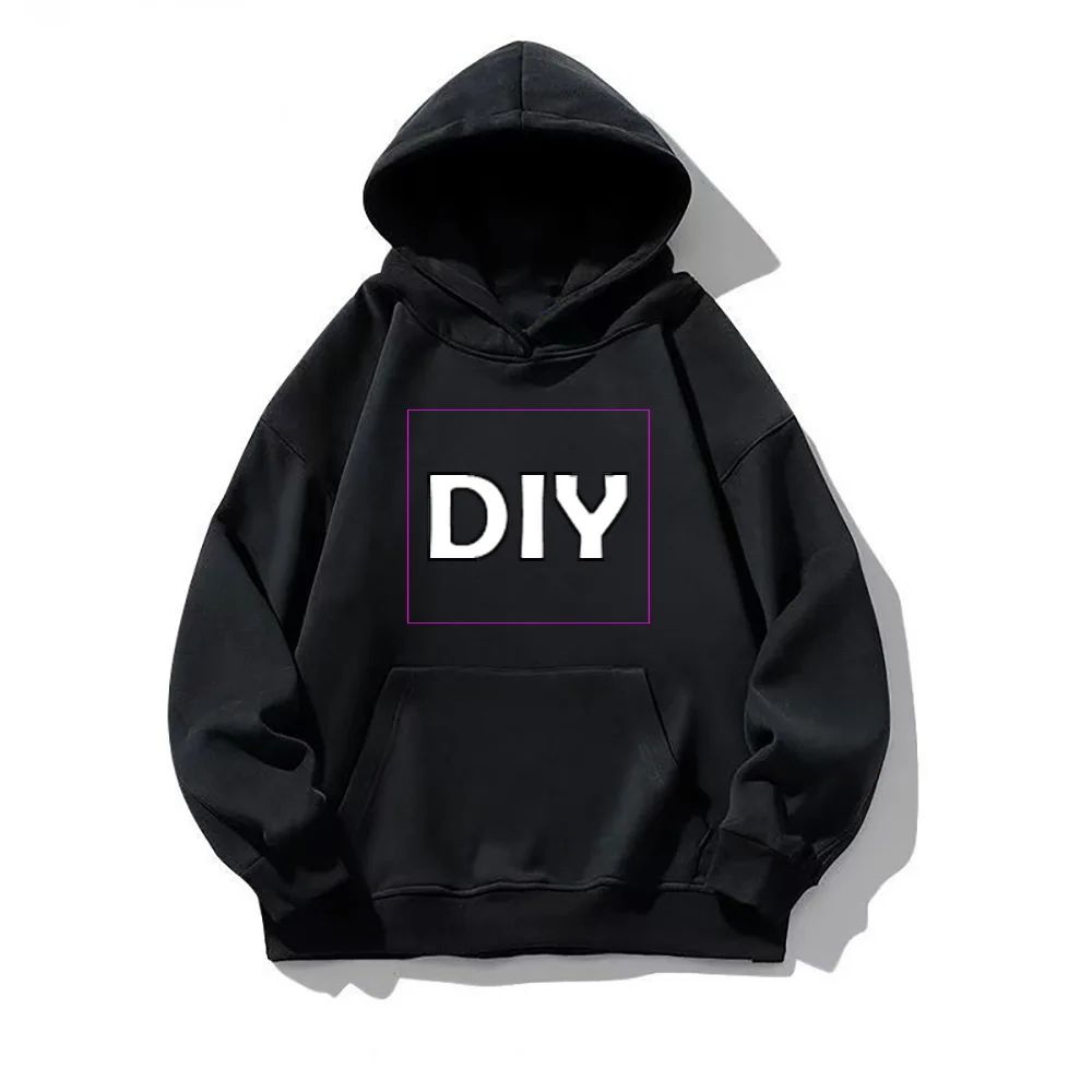 DIY Customized Pullovers Family Matching Outfits Clothes Kawaii Print Harajuku Hoodie Aldult Streetwear Fleece Sweatshirts Tops