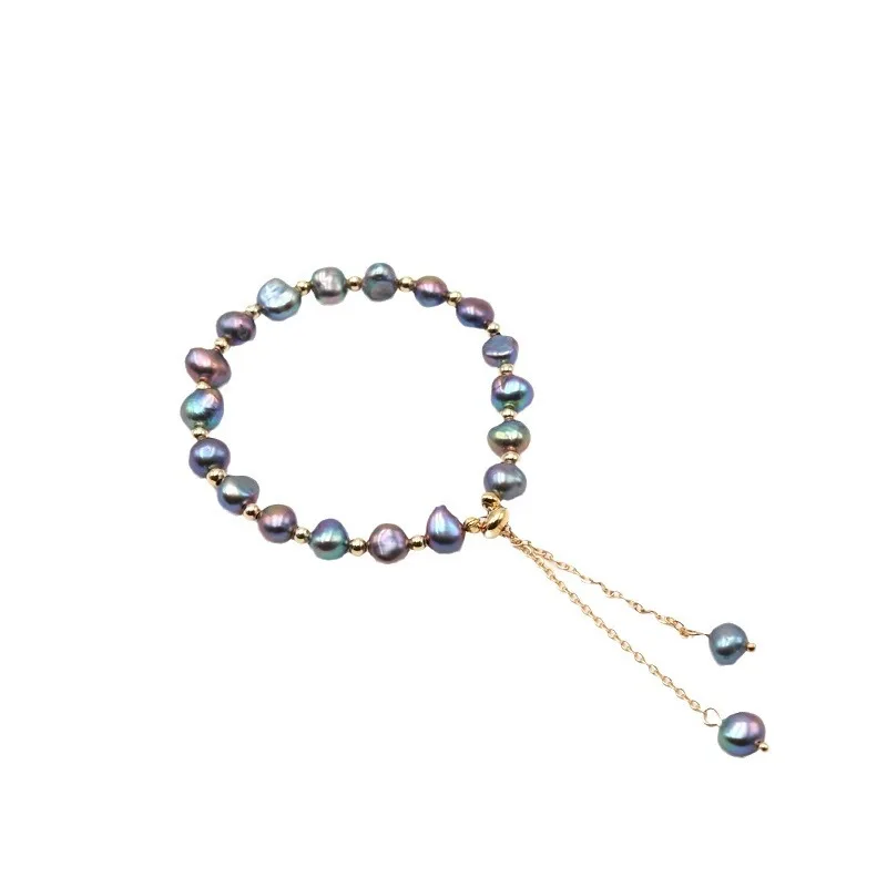 Heißer Verkauf Mode Natürliche Barocke Süßwasser Perle 14K Gold Gefüllt Damen Armband Schmuck Für Frauen Geburtstag Geschenke Kein Verblassen – Detail 7