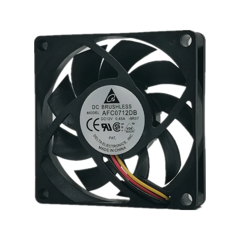 Novo delta afc0712db 7015 12v 0.45a quatro fios pwm servidor cpu ventilador de refrigeração