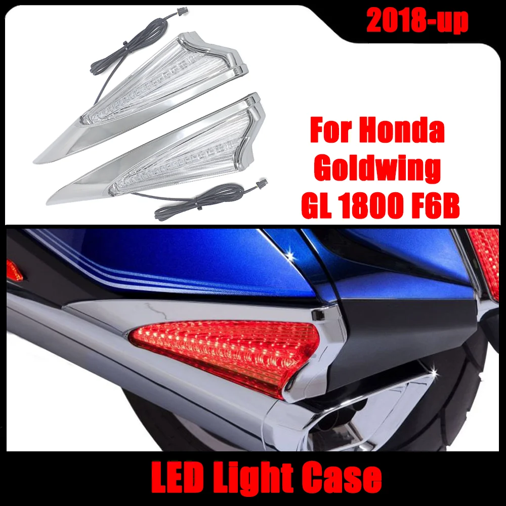 

Для Honda Goldwing GL 1800 F6B 2018 2019 2020 2021, седельная сумка, фонари для мотоцикла, седельная сумка, акцент, светодиодный фонарь Swoop