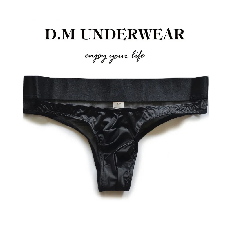 

Mens Thong Underwear Low Rise Sexy High Elastic Quick Dry Transparent Mesh Lace Gay Youth Simple Design Comfortable Breathable
