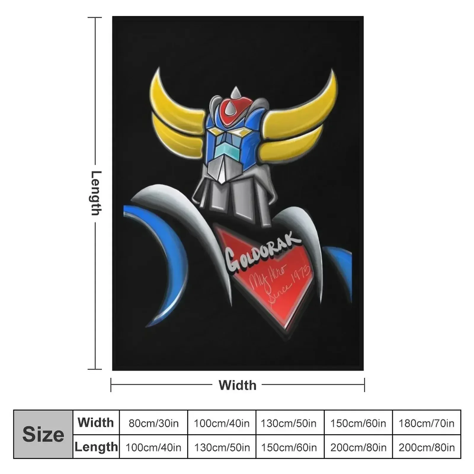 Goldorak, Grendizer, Vintage Goldorak Throw Blanket couch cozy soft plush fuzzy picnic outdoor blanket
