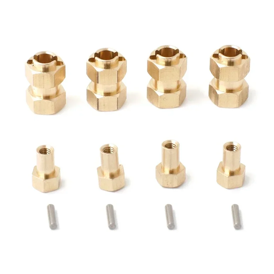 

GGRC KKRC 4pcs Brass Extended Wheel Hex Hub Adapter 9750 for TRX4M TRX-4M 1/18 RC Crawler Car Upgrades Parts Accessories