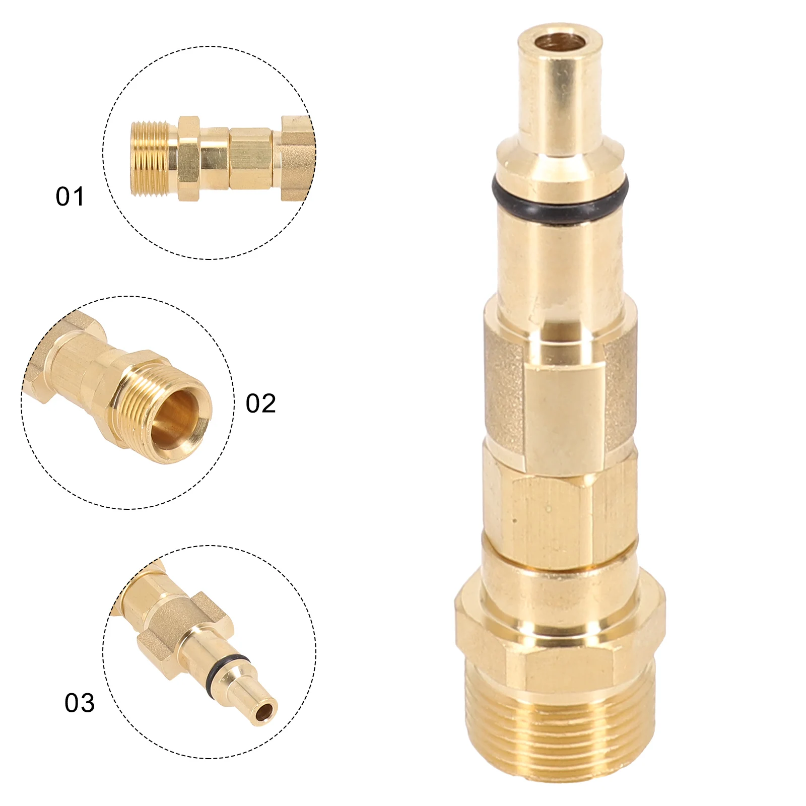 M22 Adapter Bayonet Adapter M22 Male Thread Sturdy Washer 30 L/min Brass Cleaner Lances For Foam Cleaners Brand New